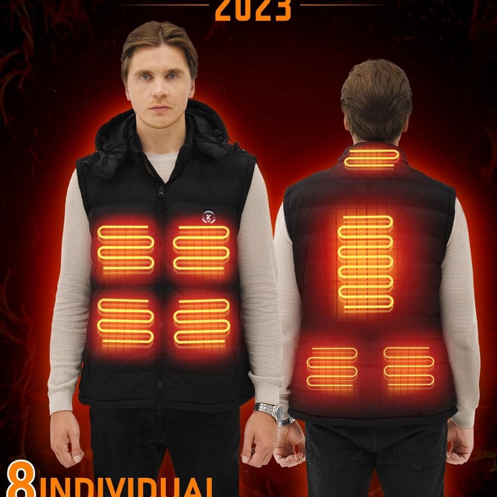 Heated Vest with 7.5-Hour Lifespan Rechargeable Battery Pack Included - Picture 3 of 12